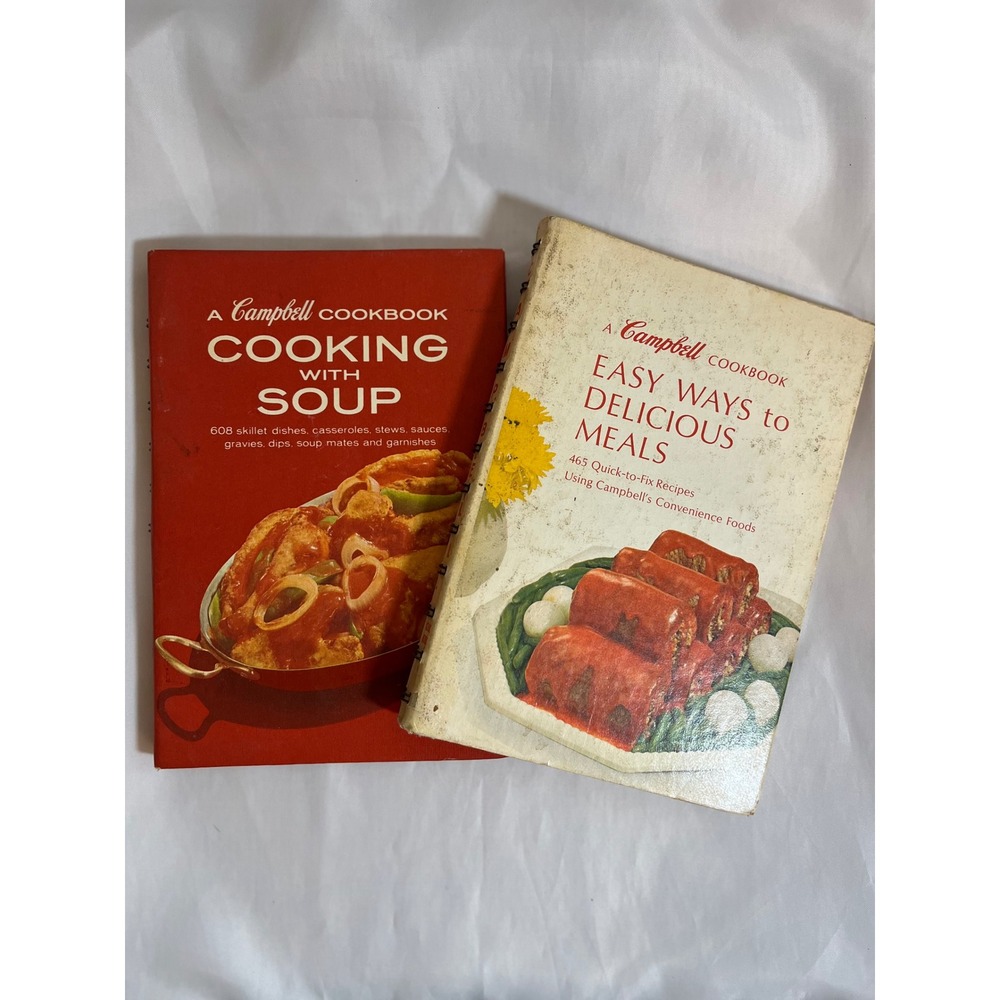 Vtg Campbells Soup Cookbook Set Cooking With Soup & Easy Ways To Delicious Meals